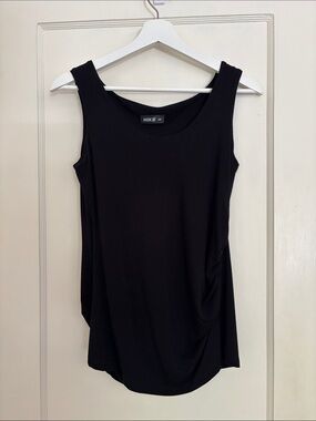 Miik black tank top with runched sides